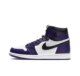 AirJordan1AJ1CourtPurple ສີຂາວສີມ່ວງ toe grape ເກີບບ້ວງຜູ້ຊາຍແລະແມ່ຍິງ 555088 / 575441