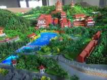 Temple Travel Tourist Attractions Sand Disc Making Customized Tourist Place Site Beijing Model