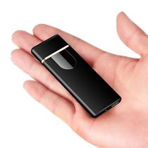 Shaking sound Net red fingerprint touch lighter charging wind-proof personality USB electronic cigarette lighter mens cigarette set womens