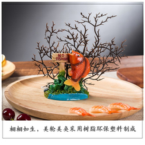 Creative hot pot small ornaments embellishment flower encircling characteristic hotel sasits dish plate decoration plate decoration flowers and plants