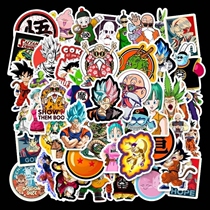 50 waterproof removable Japanese anime Dragon Ball stickers luggage suitcase skateboard notebook graffiti stickers