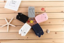 Female 3-12 years old vertical bar cat baby socks manufacturers student stockings cartoon childrens new high socks