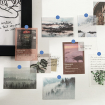 Time Letters Ins Wind and Paper Sticker Packs Literary scenery Fog Forest Retro Verse made of View Stickler Decorations