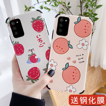 For Huawei glory 30 youth version of mobile phone case MXW-AN00 cartoon honor30lite embossed women 5G send tempered film mxwan00 protective cover ANOO