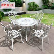 Outdoor Balcony Patio Table And Chairs Outdoor Terrace Garden Casual Composition Kit Open-air Light Lavish Nordic Waterproof Sunscreen