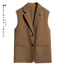 Pimmy design sensation small crowdsuit waistcoat Machia ladies short spring slim 2022 new sleeveless jacket vest blouse