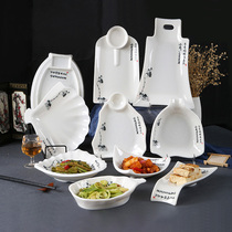 Imitation Porcelain Lotus Alien Plate Commercial Plate Restaurant Shatterproof Plate Creative Hot Pot Shop Mimi Plate Tableware