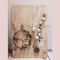 Ins style Nordic original design metal hanging ring Art creative wall magazine rack wreath towel hanging woven ring