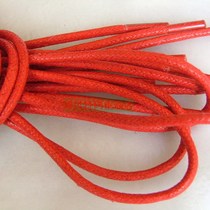 Waxed leather shoes shoelaces outdoor red wax round belt diameter 2 5 3MM total data length 50-250cm