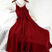  Plus size womens clothing 200 kg fat sister summer new skirt female student Korean fashion thin suspender dress