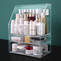 Cosmetic storage box Net red desktop dustproof transparent household acrylic lipstick skin care brush dressing table rack