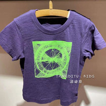 Brand childrens clothing childrens cotton t-shirt 2022 summer new baby solid color tops boys and girls casual printing short sleeves 2