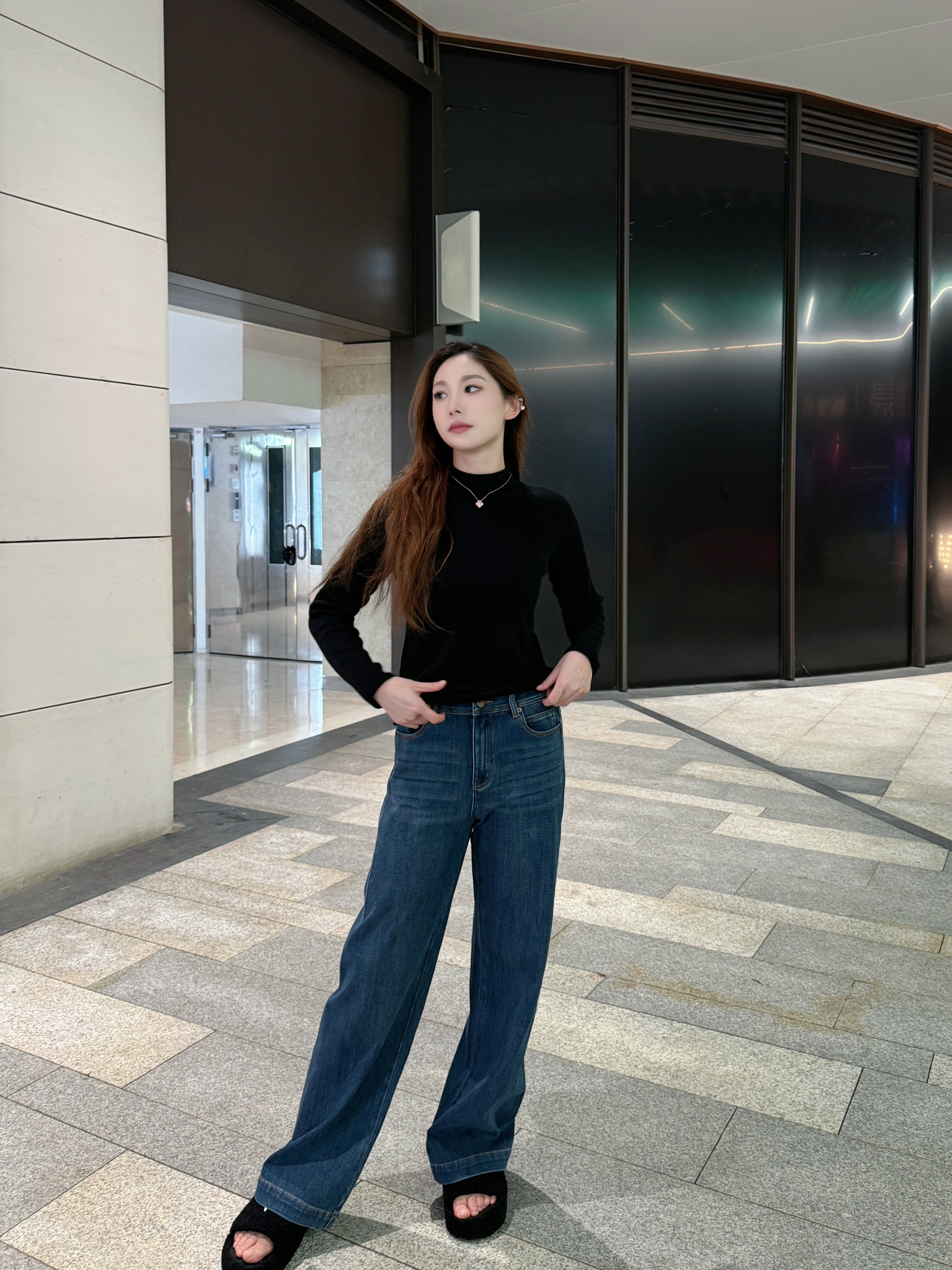 伊芙丽镇店春夏爆款 高腰设计拉长比例 弹力舒适不勒腿 朱珠代言