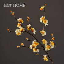 Chinese zen simulation plum decoration Living room decoration flower arrangement Modern simple dining table tea table fake flower floral decoration