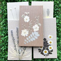 Dried flower notebook Handmade creative gift Real flower specimen plant book Ancient style hand book embossed notebook