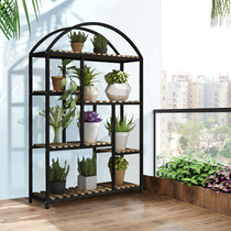  Flower rack Multi-layer indoor special flower pot rack Flower rack Balcony wrought iron meat rack Multi-layer florist display rack