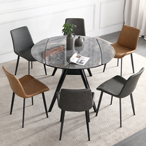 Folding multi-function can be retracted pull pull telescopic deformation square Round Table dual-purpose rock board dining table small household type