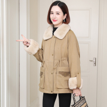 zqqz Parker clothing women 2021 New Rex rabbit hair liner Rex rabbit fur collar small man short fur coat 1735
