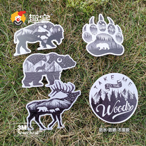 5 camping stickers guitar stickers laptop luggage stickers skateboard refrigerator suitcase waterproof stickers