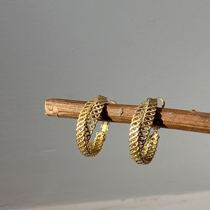 innosense 2020 new design sense niche cross woven earrings retro harbor wind Net red earrings