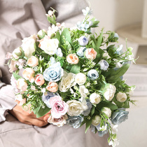 Hipster Korean simulation bouquet fake flower rose rose rose hydrangea flower home decoration