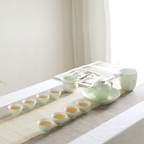 Jingdezhen celadon tea set modern simple kung fu home Gold Tea Cup ceramic tea pot small Cup