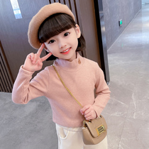 Girls sweater autumn and winter 2022 new high - collar winter coat children wear girls baby winter knitting blouse