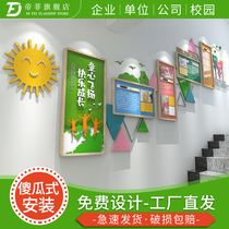 School training kindergarten hosting class characteristic classroom layout decoration cultural wall staircase corridor custom design