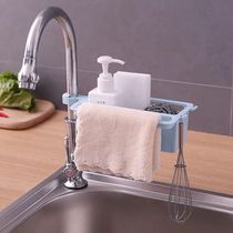 Faucet rack sponge drain rack household kitchen non-punching rack sink dishcloth storage rack
