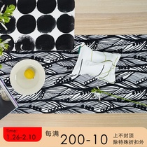 Draft tea table flag advanced feeling Nordic ins simple black custom tea table table table table table cloth long strip cover cloth