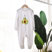 Baby summer jumpsuit thin 1 baby long sleeve ha air conditioning suit mesh breathable childrens underwear pajamas 5 years old