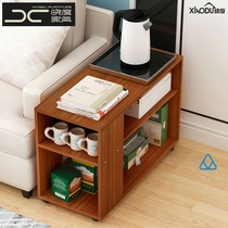 Simple modern movable small coffee table mini sofa side cabinet side cabinet bedside table small tea table small square