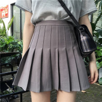 Large size skirt female spring and summer fat mm2021 new black pleated skirt skirt skirt a thin student soft girl skirt