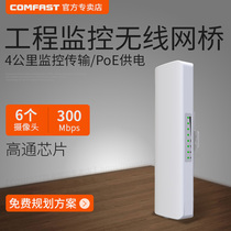 (3-5km) COMFAST CF-E314N High Power 300m Wireless Network Bridge 2 4G Outdoor CPE Elevator Security Monitoring Network Engineering AP Client Received