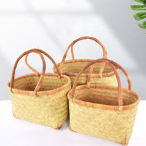 Woven Water Fruit Basket Portable storage basket Portable bamboo Bamboo Basket Containing basket Basket Fruit Basket Bamboo basket Bamboo Woven