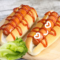 Hot dog bread embryo 16 cm 60g*6 frozen American bread Milk tea Western hamburger shop Commercial ingredients