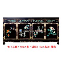 Yangzhou lacquerware factory neoclassical lacquer art home decoration carved paint four doors four draw porch decoration shoe cabinet customization