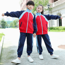 Kindergarten Garden Clothing Spring Autumn Clothing Three Sets China Red Sports Clothes Elementary School Students School Uniform Sports Suit Autumn Class Clothes