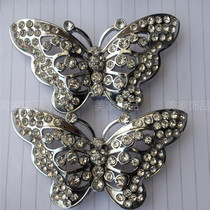 Luxurious Butterfly Crystal Handle Eu Style Cupboard Drawer Wardrobe Door Handle Insert A diamond handle double hole