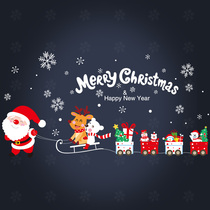 Christmas decorations Accessories Static Stickers Mall Shop Window Glass Doors with festive atmosphere to dress the kindergarten