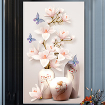 Diamond embroidered 2021 new diamond painting full drill Living room jade Orchid Jade Orchid Genguan Vertical Version Point Stick Drills Cross Embroidered Brick Stone Show