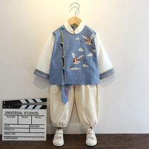 Hanfu boys spring and autumn Chinese style costume original Chinese style costume Super fairy dress young costume autumn suit
