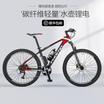 Phoenix lithium-ion carbon fiber electric bicycle power for men and women electric mountain bike variable speed new national standard battery car