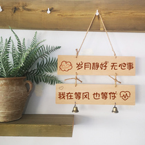 Business house double-sided wooden card series welcome to shop signboard door bedroom home training customization