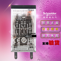 Original Schneider small intermediate relay RXM2LB1P7 2 pairs of contacts 5A AC230V without lamp