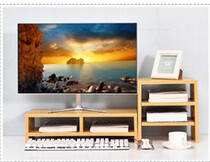 Computer monitor office white desktop height-increasing base bracket Walnut color keyboard storage pad high shelf