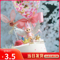 Unicorn birthday cake decoration devil Angel dessert table decoration decoration childrens birthday dessert decoration