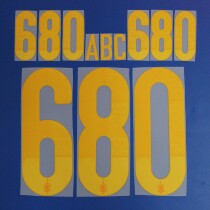 Super A20-21 Spanish season scatter number name strip good quality washable pull