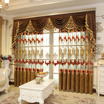 Luxury European net red living room bedroom finished high-grade atmospheric embroidered hollow curtain cloth 2021 new