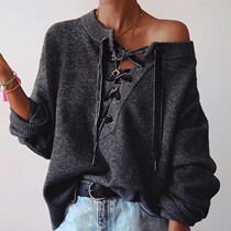 inter Tops Off Shoulder Pullovers Female Jumper Sweater 2019